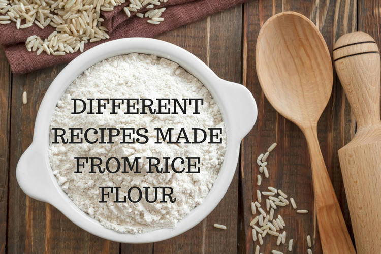 Different recipes made from rice flour